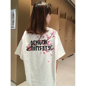 万针全刺绣工艺抖音得物高品质260克重磅纯棉双纱美式高街短袖T恤图片