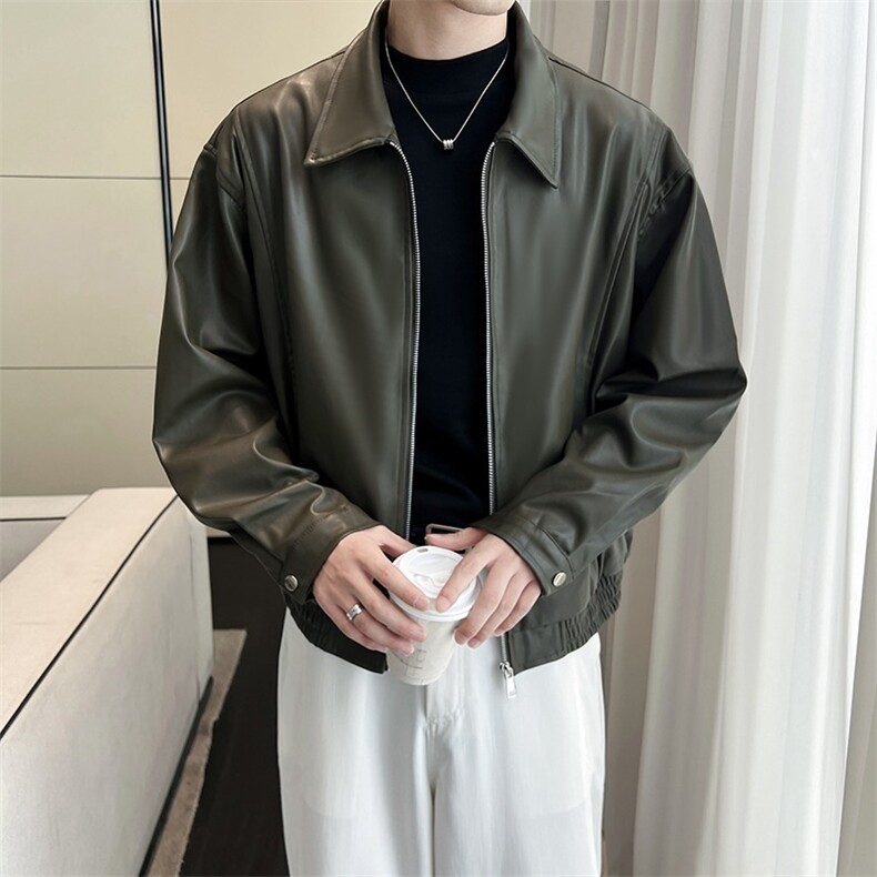 Cleanfit韩版潮男设计感皮衣原版皮无臭味机车皮夹克秋冬，男装夹克，星座218-1（原230）