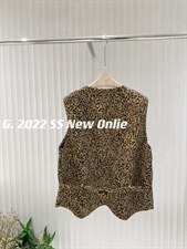 豹纹马甲均码现货，女装马甲，G