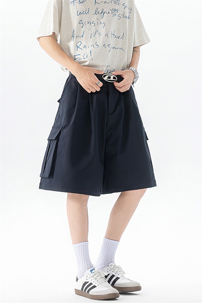 8XL-M工装西装短裤男夏季宽松大码日系痞帅高级五分裤DK26002P48,男装休闲裤,电商B312