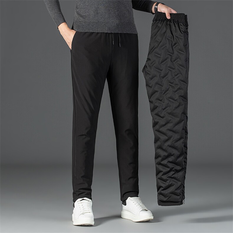 DS8102-2钱塘2020-3新款男士鹅绒羽绒裤松紧腰保暖休闲长裤P93，男装棉裤，钱塘207-3