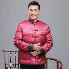 唐装90绒羽绒服男复古盘扣风羽绒服外套中式唐装TR2815-P190，男装羽绒服，星座1105-3