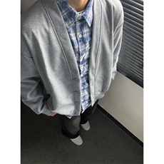 美式灰色卫衣外套男秋冬设计感叠穿宽松简约高级感夹克LA1077-p54，男装夹克，星座1008