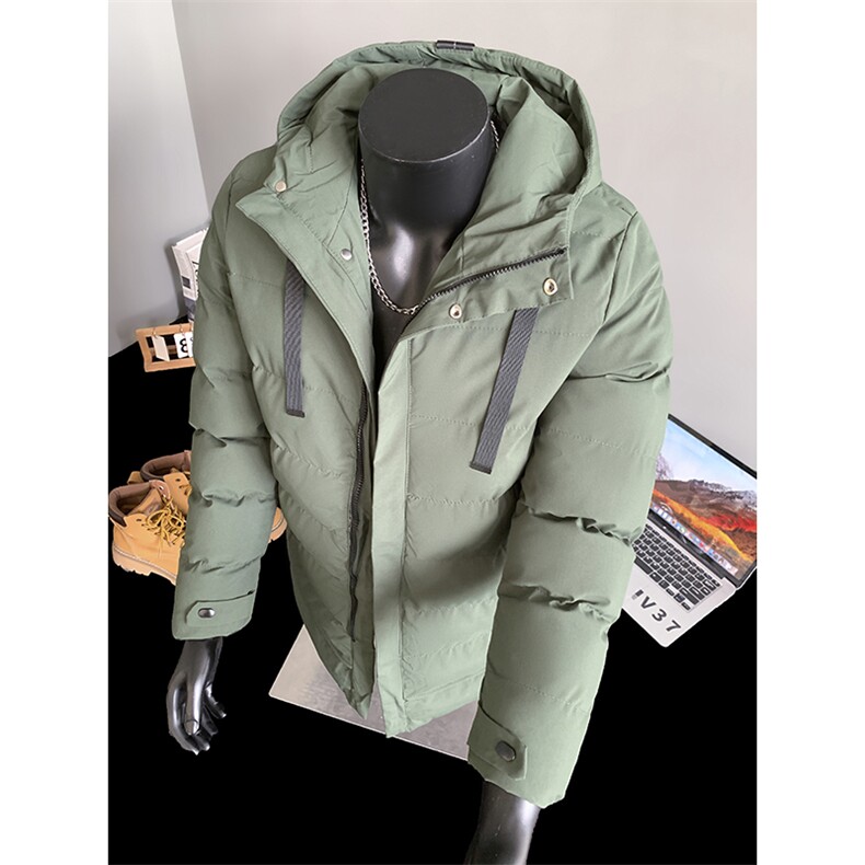 冬季中长裤男士棉服休闲连帽棉袄修身棉衣潮流青年A266-MY901-P80图片