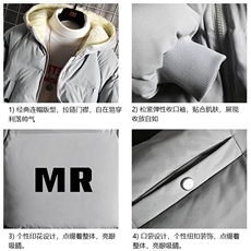 加厚加绒连帽衣男大码服男面包服男MY16253-P100网格挂拍，男装棉衣，电商A040A