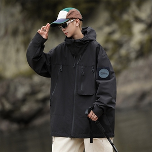 春秋外套男潮牌宽松ins高街hiphop休闲夹克韩版潮流上衣图片