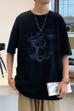！春夏新款纯棉宽松短袖T恤男士情侣体恤衫男DX24-P20，男装T恤，电商B367