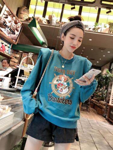 水手木耳边卫衣，女装卫衣/绒衫，一杭