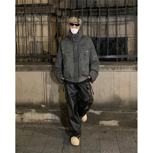 405A 美式复古个性金属设计短款皮衣棉服  MY24916-特批108控178图片