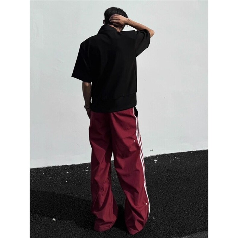 立领半拉链polo衫小众解构廊型短袖t恤TX7133特P37,男装T恤,星座908-1