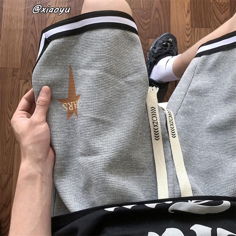 XZ616 夏季新款华夫格篮球裤印花休闲短裤 TY868 P45控58图片