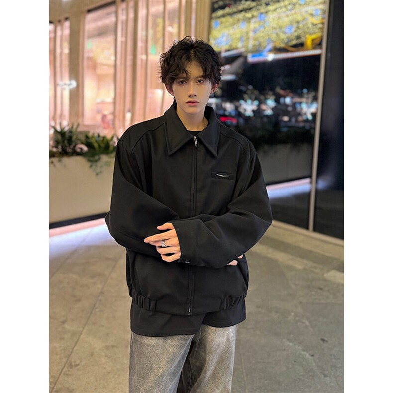 特P90无差价新款时尚百搭拉链春秋夹克外套-HJ5505港风夜景,男装夹克,电商A003