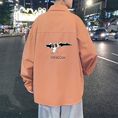 春季长袖衬衫男宽松港风衬衣男外套男CSCS289-P35，男装衬衫，电商B371