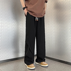 美式阔腿裤男款夏季潮流宽松裤子ins垂感直筒休闲西裤KD242，男装西裤，星座1116A-1（原606A）