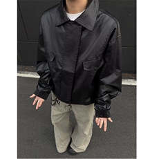 欧美街头宽松机车服皮衣男潮高级感飞行员PU皮夹克外套W6384-P70，男装夹克，星座412-2