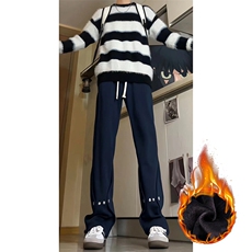 秋冬美式高街vibe运动加绒休闲卫裤货号K2485特P4578加绒P60，男装休闲裤，电商A063