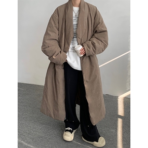 8XL-M 90白鸭绒！特大码羽绒服日系绒面长款棉衣男 YRFC03P268图片