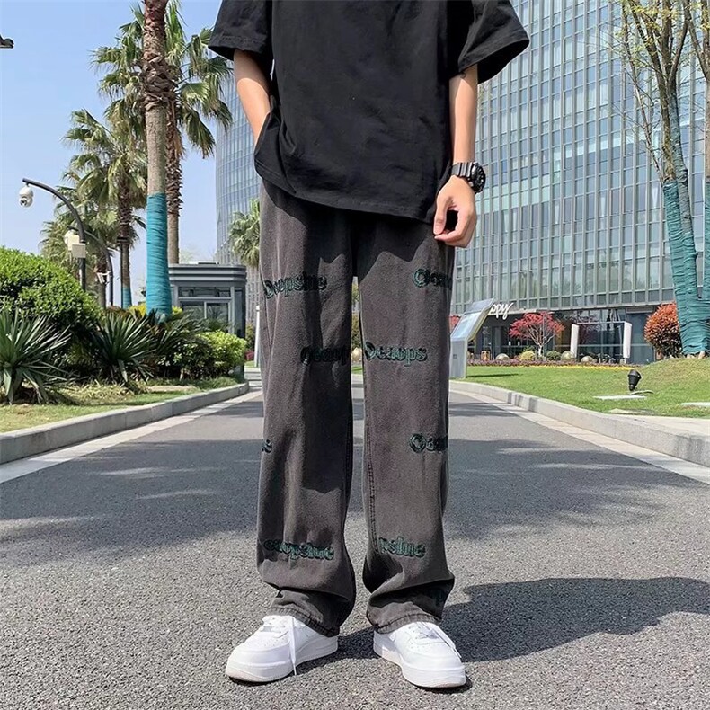 潮流春季牛仔裤男牛仔长裤刺绣牛仔裤C855P45,男装牛仔裤,星座1116-2