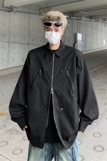 男装衬衫24春季小众金属设计衬衫韩版长袖衬衣XZ514-2-202417-P78，男装衬衫，星座514-2(原B239)