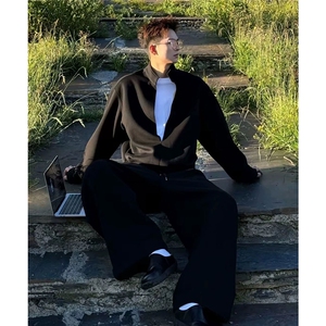 网图 秋装美式层次感假两件立领卫衣男TX222Y-P60 卫裤TX222K-P48图片