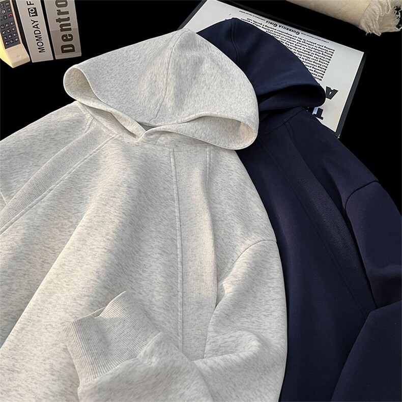 美式复古基础款上衣简约宽松连帽卫衣男W4678-P38【特价】，男装卫衣，电商A007-1