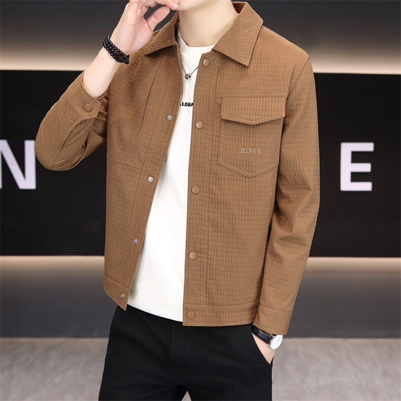夹克外套男春秋休闲百搭时尚翻领男士夹克上衣N7805-P90,男装夹克,星座310B-3