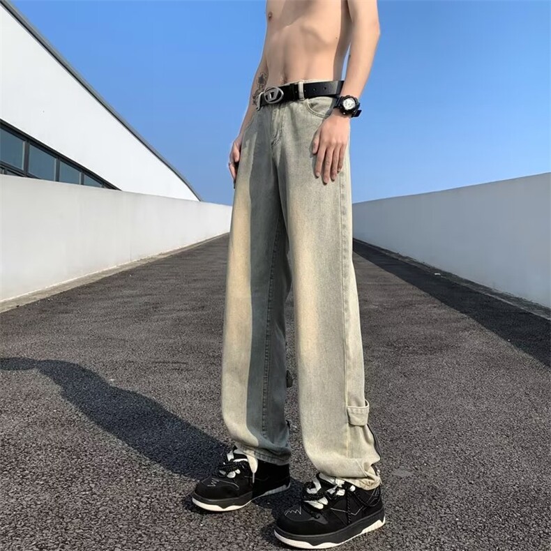 夏季气质新款潮文艺男潮流青春流行牛仔裤直筒N244P42,男装牛仔裤,星座1116-2