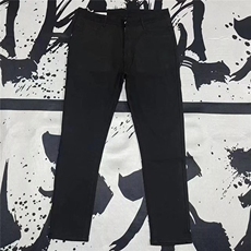 刺绣纯黑色牛仔裤男款修身小脚长裤潮牌百搭时尚休闲裤ZNH138P49，男装牛仔裤，星座1112-1