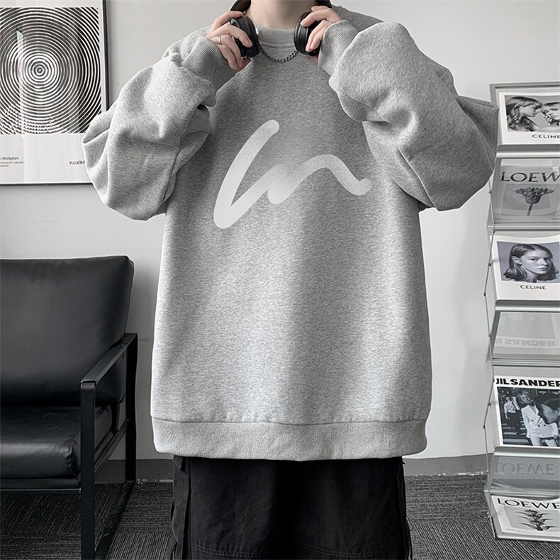 S6280-P28秋季圆领卫衣男大码韩版宽松长袖外套,男装卫衣,电商A040