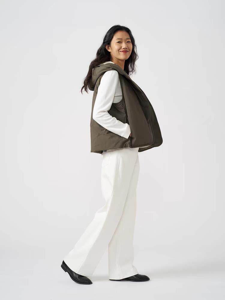 新品25年春季女士经典休闲环保棉白牛仔直筒裤,女装休闲裤,泰合衣坊
