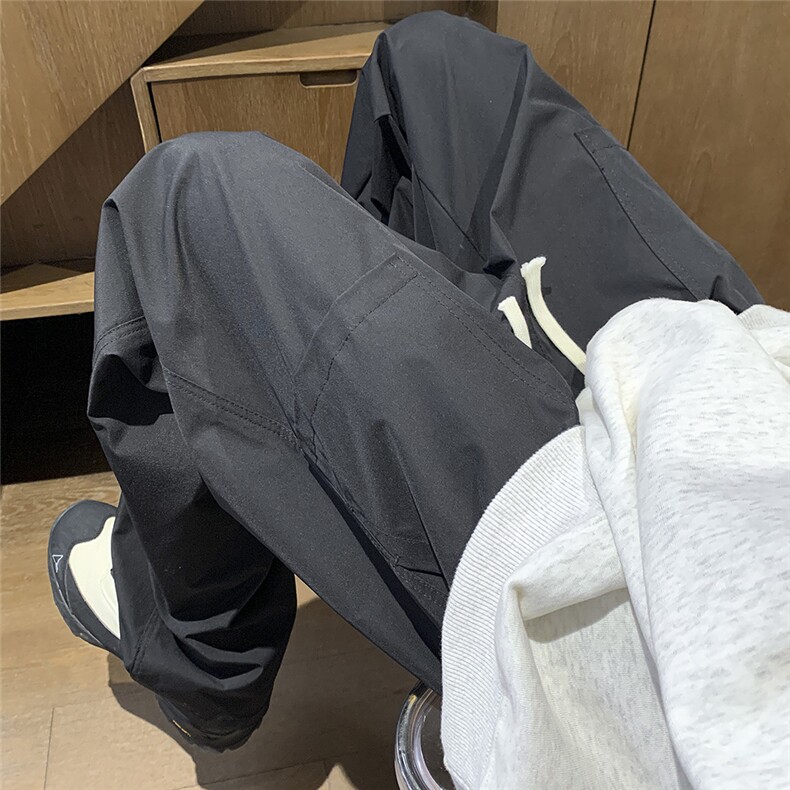 深度库存基础数据款秋冬加厚裤子男港风纯色直筒休闲裤K99-特P25,男装休闲裤,电商A099