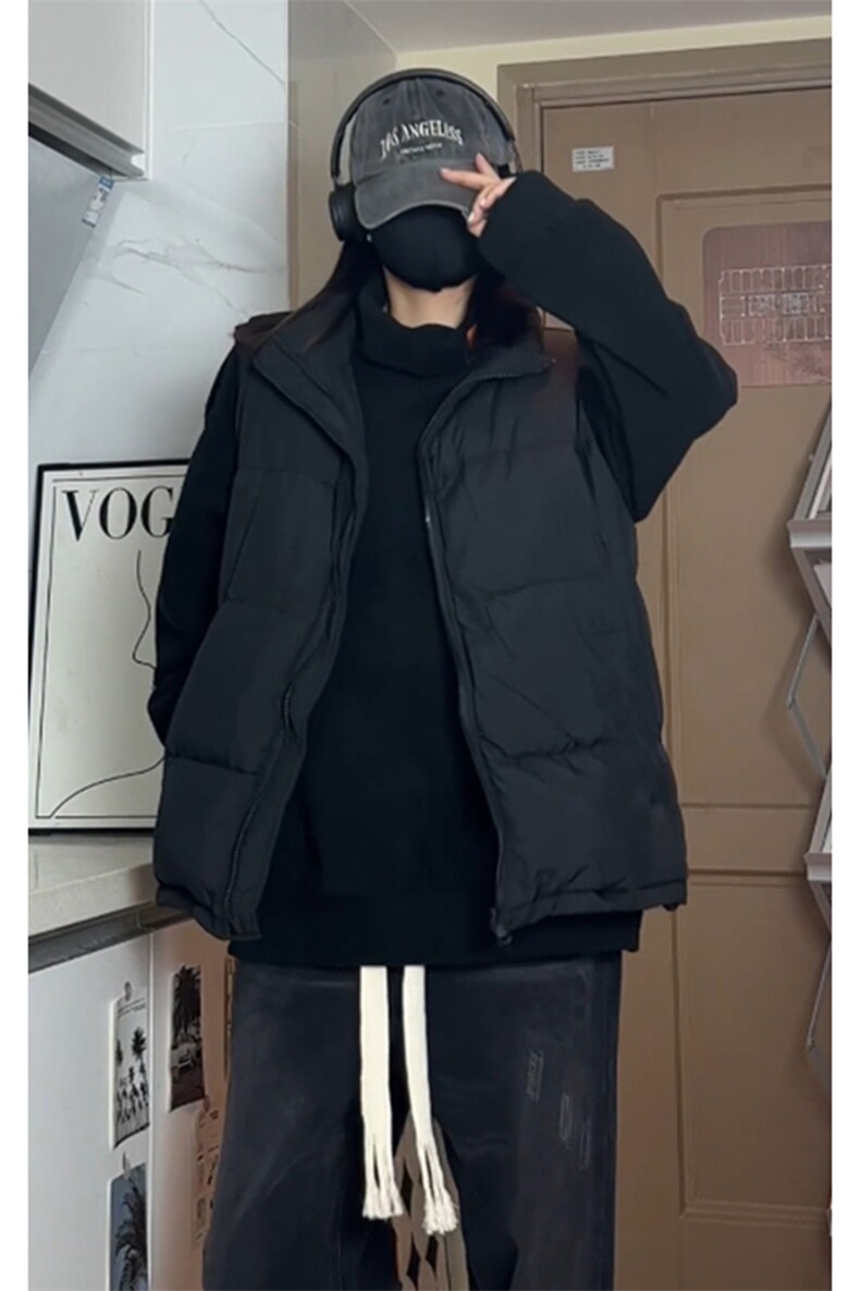 冬季羽绒马甲光板纯色休闲加厚保暖男女同款B7604-P100【特价】,男装棉衣,电商A007