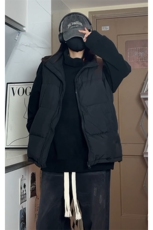 冬季羽绒马甲光板纯色休闲加厚保暖男女同款B7604-P100【特价】，男装棉衣，电商A007