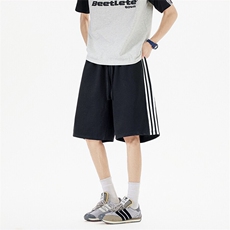 抖音得物高品质二开重磅华棉夏季三条杠织带短裤休闲运动五分裤，男装休闲裤，电商A486