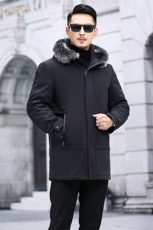 羽绒服中年男士商务休闲狐狸毛领羽绒服羽绒服外套KCN7777-5-P375，男装羽绒服，电商B212（原钱塘6029）