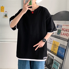 数据款！仿纯短袖t恤男新款绣花百搭宽松潮流休闲TC3019-P25，男装T恤，星座717