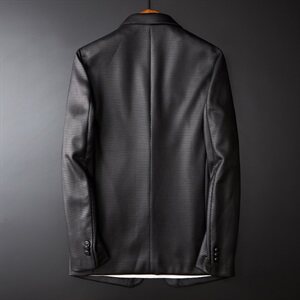 秋冬男士皮衣 PU皮西服修身外套商务休闲西装7218P195图片