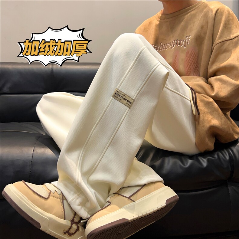 抖音得物品质可束脚百搭休闲卫裤212-2-DY139-特P30加绒特P35,男装休闲裤,星座808A-1