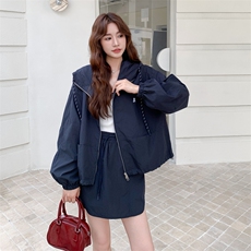 出货中25秋新款藏青色工装两件套2C198-6501-P165K248，女装套装/套裙，2C198