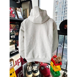 抖音得物高品质二开 26春装美式重磅宽松结构双面连帽卫衣外套W68图片