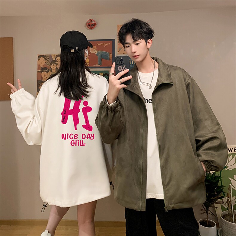 麂皮绒夹克男大码立领褂子外套JK85418-P68加绒款-P78,男装夹克,电商A040