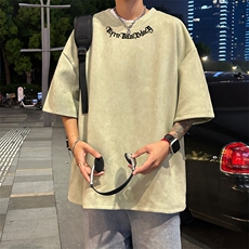 量大优供视频重磅麂皮绒短袖t恤男JT518-特p19，男装T恤，电商B371