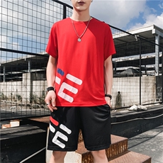 现货主推青少年大码休闲速干印花圆领短袖短裤运动套装男TZ22P25，男装牛仔裤，电商B226-2（原B217-2）