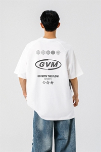 领口拉链拼接设计大码M-5XL印花短袖T恤男：100%棉DX78024P50控78图片