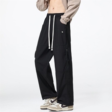 新款美式高街工装裤男款春季户外宽松抽绳阔腿休闲A436-2557-P55，男装休闲裤，电商A436