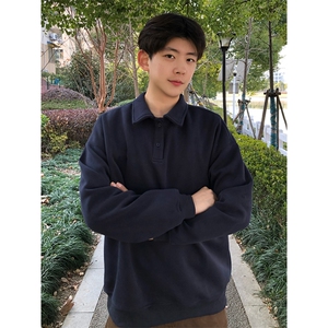 抖音得物高品质二开 25秋冬美式高街结构设计POLO翻领卫衣外套W77图片