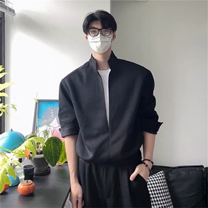 现货 假两件层次感重磅立领卫衣套装 上衣W202-P60 卫裤KK303-P50图片