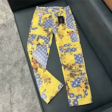 欧洲站2025夏季新款潮流印花百搭阔腿裤男高档时尚休闲裤宽松长裤，男装休闲裤，星座506A