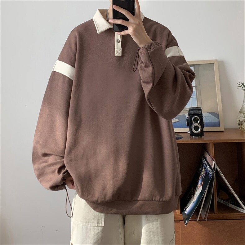 电商DSA028-KBPLCT P50 65棉 新款港风长袖POLO衫男控68图片