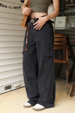 A436-6239E-P751282025秋冬新款重磅美式复古多口袋直筒裤，男装休闲裤，电商A436